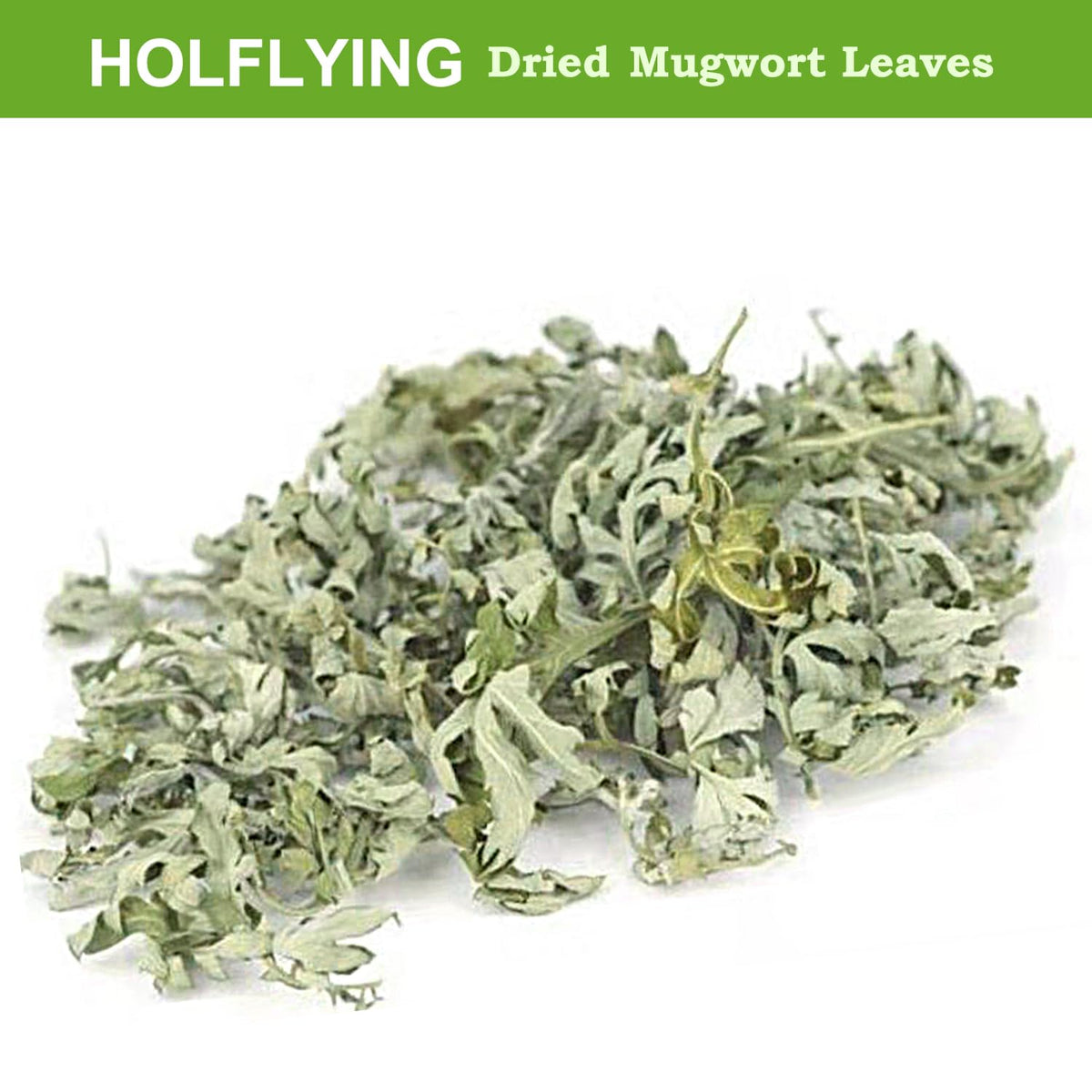 HOLFLYING Dried Mugwort Leaves, 4oz(114g), Natural Artemisia Vulgaris Herb Loose Leaves, 100% Natural Mugwort Tea, No Gmo