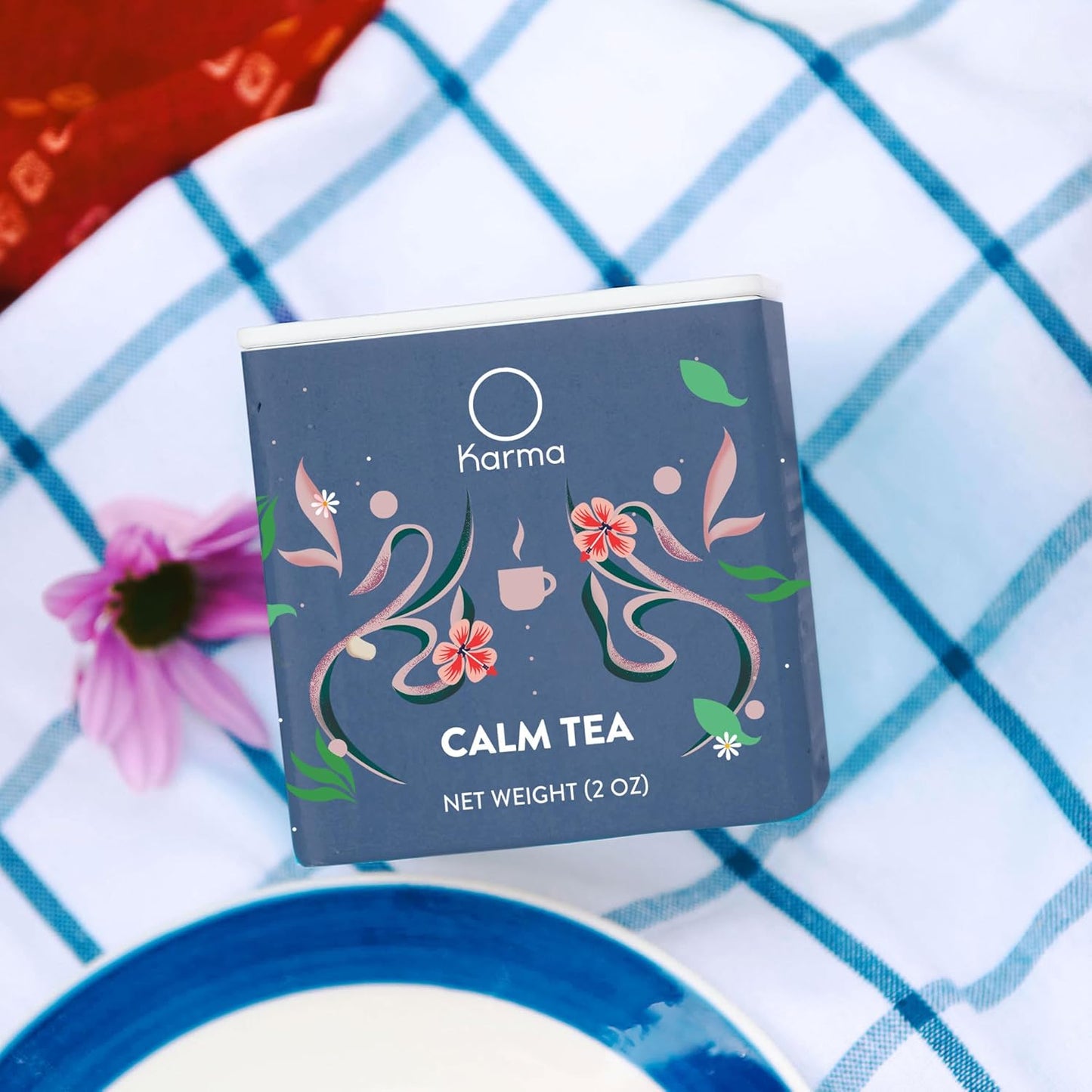 Karma Variety Tea Pack - Refresh, Cleanse and Calm - Organic Tea Blend - Caffeine-Free - Non-GMO, Calming & Cooling Herbs & Spices - Re-Usable Tin Box | 2 oz (Pack of 3)