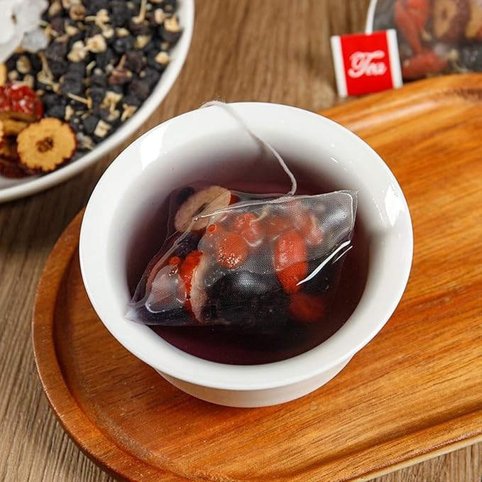 Ginseng & Mulberry Herbal Tea,Kidney Tea Formula Ginseng Six Treasure TeaBags,Treasure Kidney Cleanse and Wolfberry(30pcs)