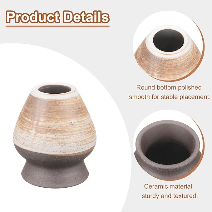 Harfington Ceramic Chasen Stand 70mm Matcha Whisk Holder Teas Set Whisks Stand Traditional Matcha Tea Chasen Holder Tea Set Accessories for Tea