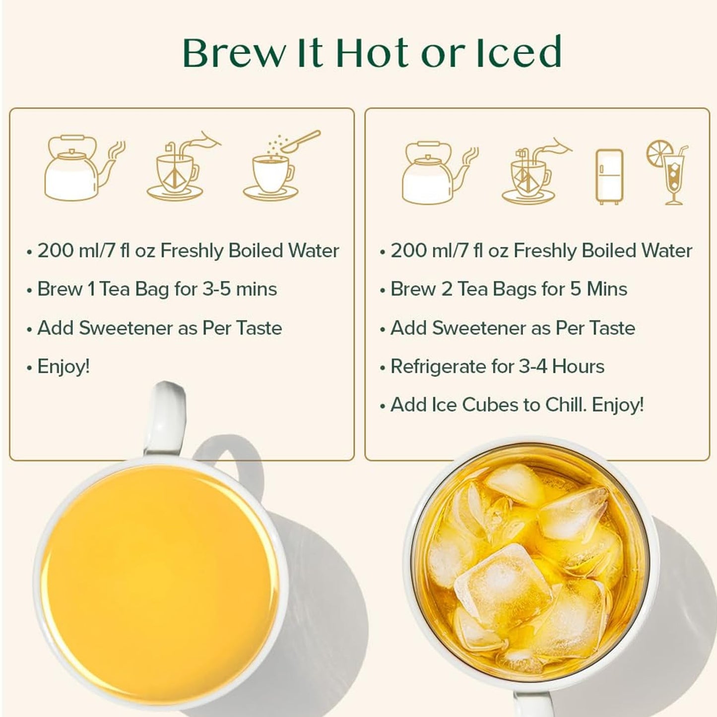 VAHDAM Organic Turmeric Ginger Herbal Tea Bags (100 Pyramid Tea Bags) Caffeine Free, Non GMO | 100% Pure Herbal Blend - Savory & Spicy, Plant-Based Teabags | Resealable Ziplock Pouch