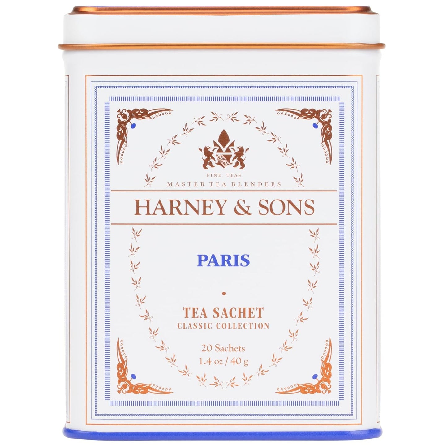 Harney & Sons Paris Flavored Black Tea – 20 Sachets | Fruity Vanilla & Caramel Blend with Hint of Lemony Bergamot