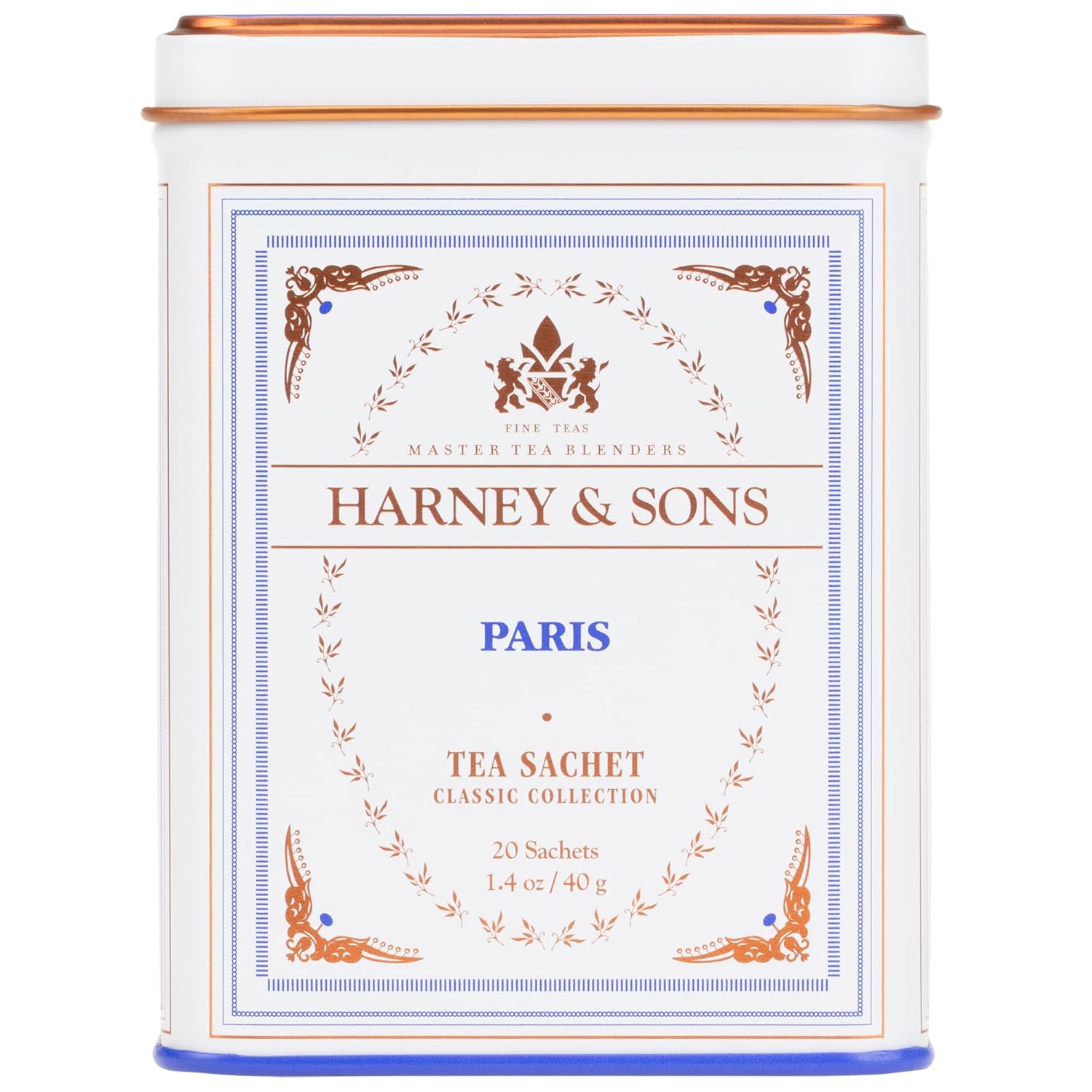 Harney & Sons Paris Flavored Black Tea – 20 Sachets | Fruity Vanilla & Caramel Blend with Hint of Lemony Bergamot