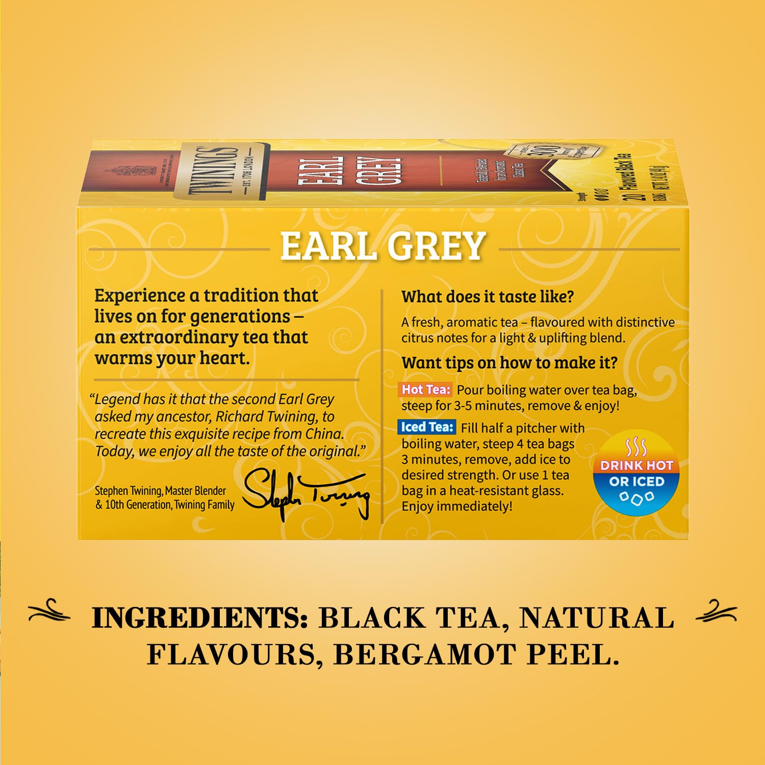 Twinings Earl Grey Tea, Tea Bags, 20 ct