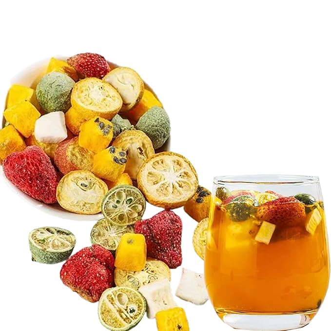 Fruit tea A variety of freeze-dried fruit mixed tea, fruit tea 3.52oz.