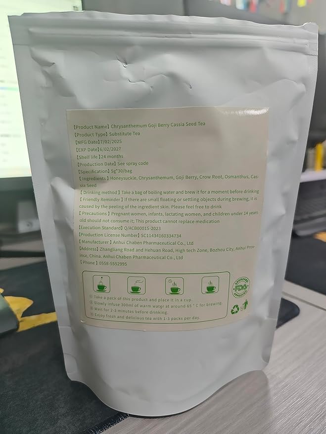 Liver Detox Tea, 30 Pcs Liver Cleanse Detox & Repair Teabag, Dandelion Root Chrysanthemum Wolfberry Tea, Te De Boldo Organico Para El HíGado Graso (30pcs)