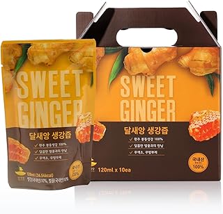 Korean Food Dalsaeang Korean Ginger Honey Tea – 10 x 4 oz Pouches, Bongdong Ginger & Natural Honey, No Additives, On-the-Go Wellness Drink