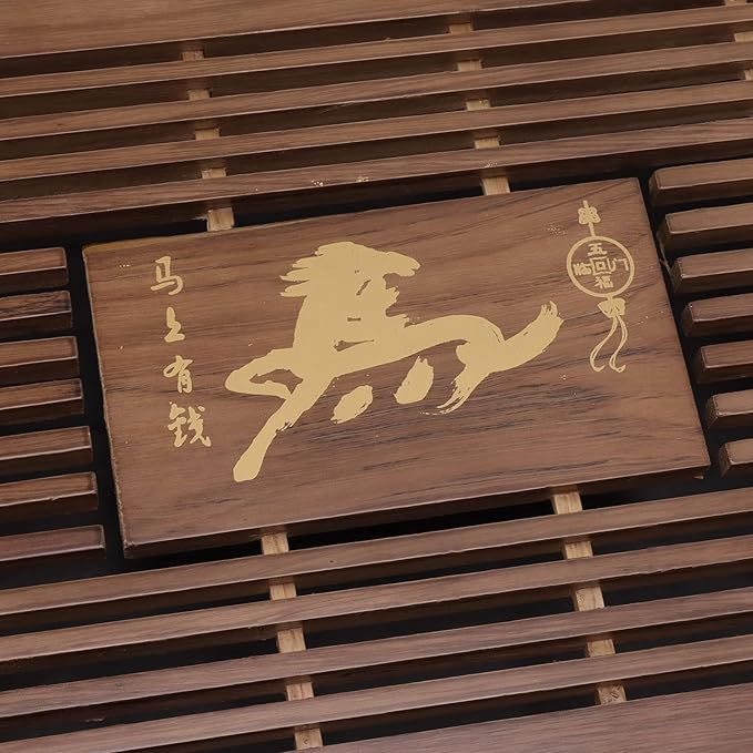 Wooden Non Fading Kung Fu Tea Tray Catch Tray Set Drawer Tea Set Tray Drainage Water Storage Tea Table Household (with drainage tool hose) (Type A