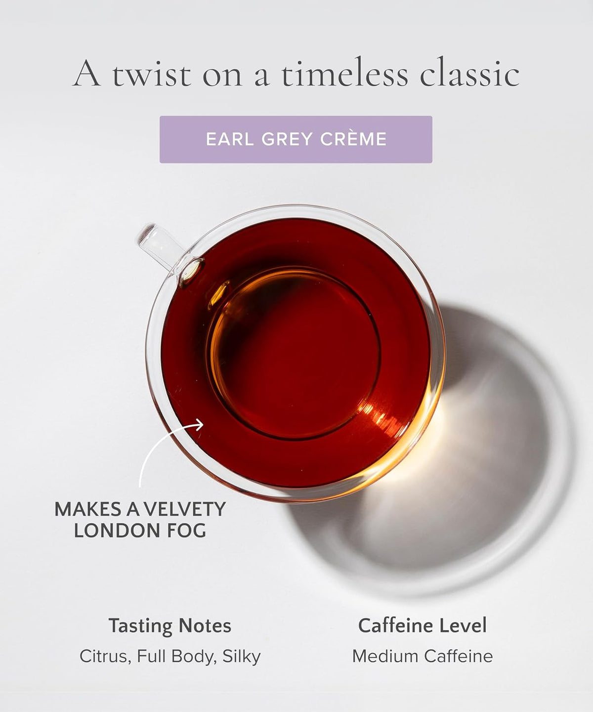 Art of Tea Earl Grey Creme 2.5oz Loose Leaf Tea in Reusable Tin, Premium Black Tea with Bergamot &amp; Vanilla Cream Flavor, Smooth Caffeinated London Fog Tea, Gourmet Loose Tea