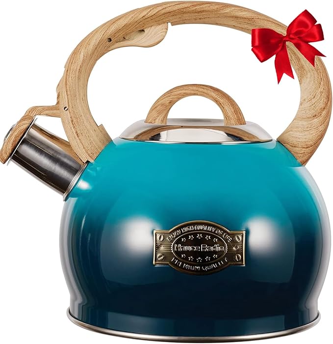 Tea Kettle, Whistling Stovetop Teapot Food Grade Stainless Steel Tea Kettles for Stove Top with Anti-hot Ergonomic Handle,Kettle Spout for Tea