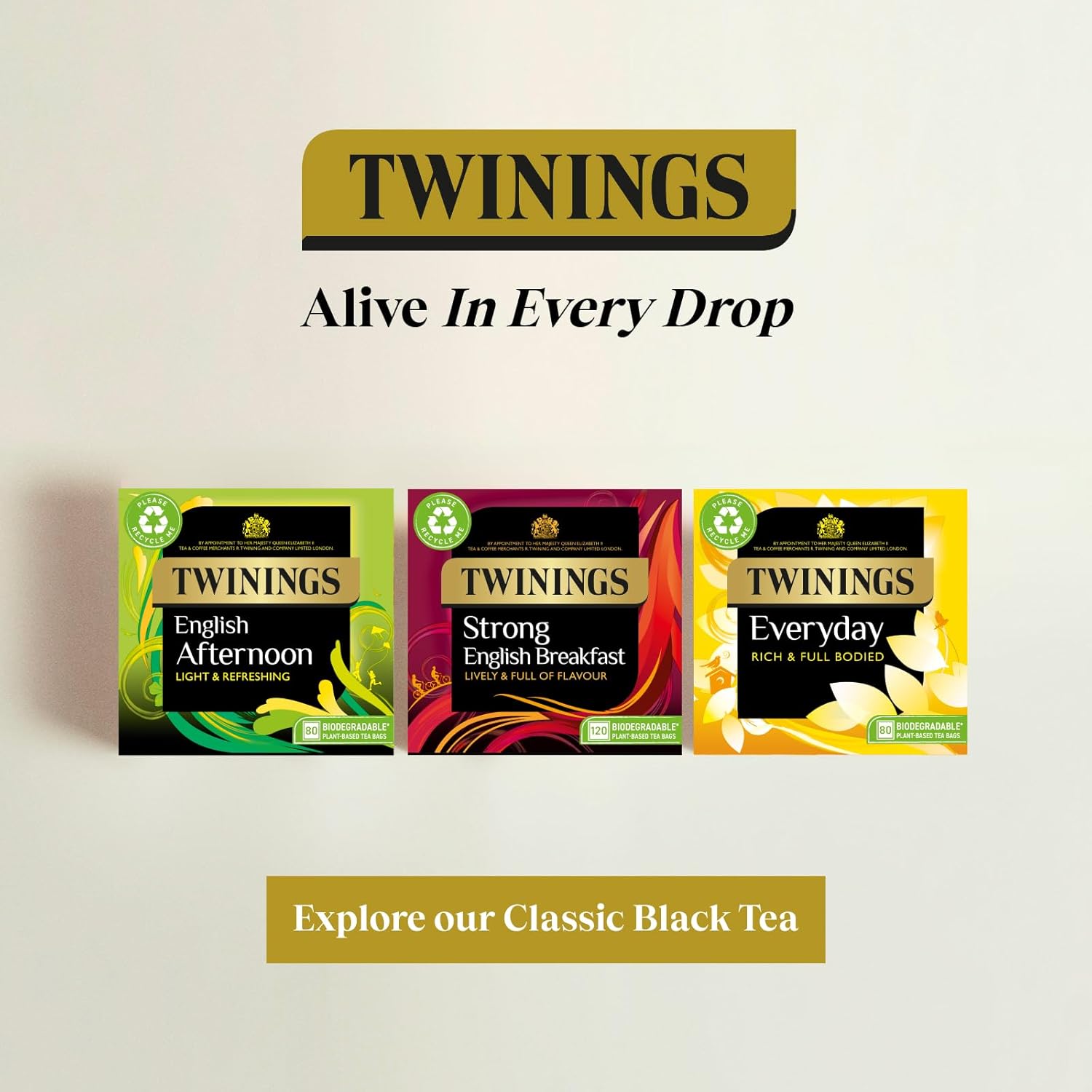 Twinings 1706 Strong Breakfast 80's (Pack of 4, Total 320 Tea Bags)