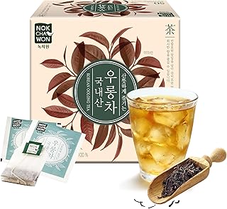 [Nokchawon] Oolong Tea, Premium Pure Tea, Semi-Fermented Tea from Korea, 50 Count Tea Bags, 2.1oz(60g)