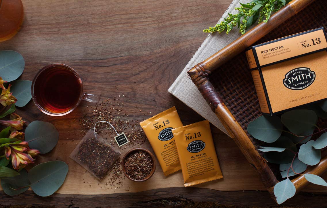STEVEN SMITH TEAMAKER Smith Teamaker | Red Nectar No. 13 - Rooibos & Honeybush | Caffeine-Free Rooibos Blend (15 Sachets