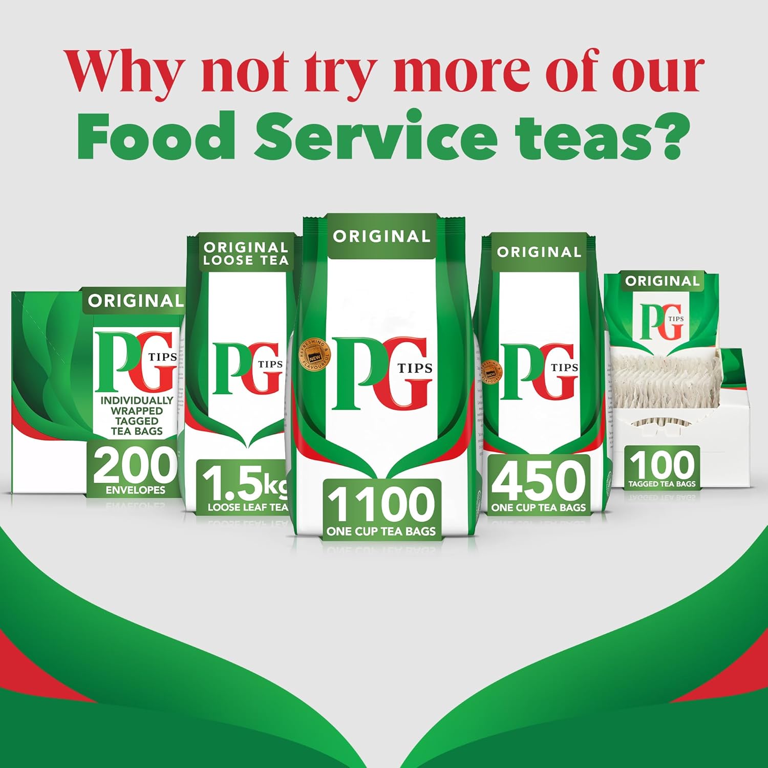 PG Tips One Cup Original Tea Bags (Pack of 1, Total 1100 Tea Bags)