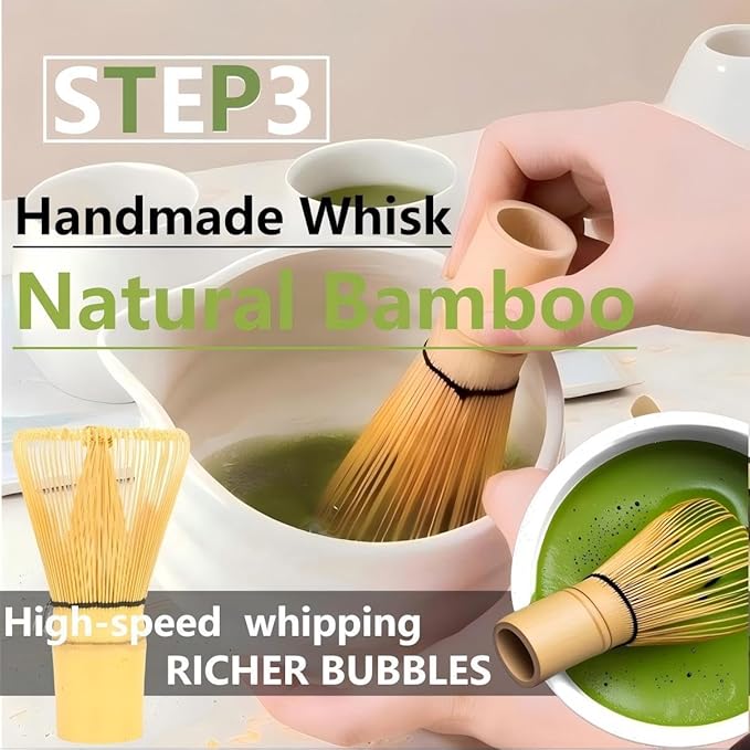 Matcha Whisk Holder Matcha Chasen Whisk Stand Ceramic Holder fit for Traditional Japanese Tea Ceremony Starter Matcha Tools Matcha Bowl (Cyan Matcha Bowl)