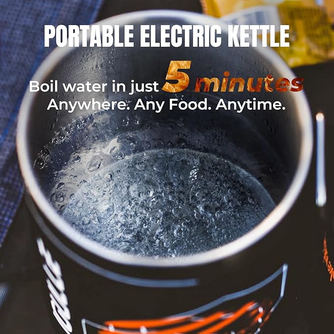 Electric Kettle, 120V Portable Water Boiler for Coffee & Tea, 304 Stainless Steel Mini Tea Kettle, 500W Fast Boiling Water with Auto Shut-Off