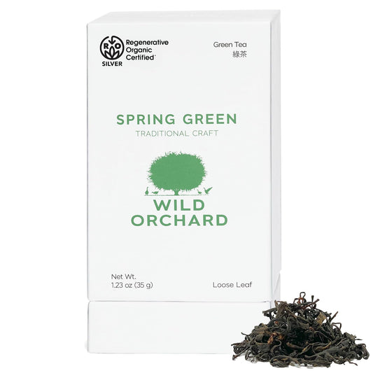 Wild Orchard Premium Green Tea - 100% Regenerative Organic Certified - Loose Leaf - USDA Organic