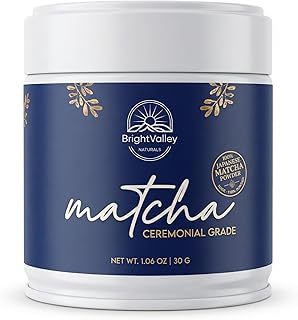 Ceremonial Grade Premium Matcha Powder– 100% Japanese Premium Matcha Powder, Shade-Grown & Stone-Ground, Smooth Flavor, Energy & Focus Without Jitters, Perfect for Lattes & Daily Wellness – 1.06 oz - By BrightValley Naturals