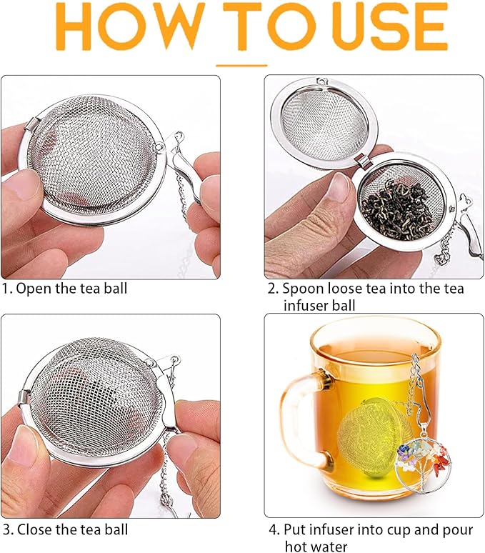 7 Chakra Healing Crystal Tea Infuser Set - Reiki Quartz Gemstone Wire Wrapped Crescent Moon & Tree of Life Pendants