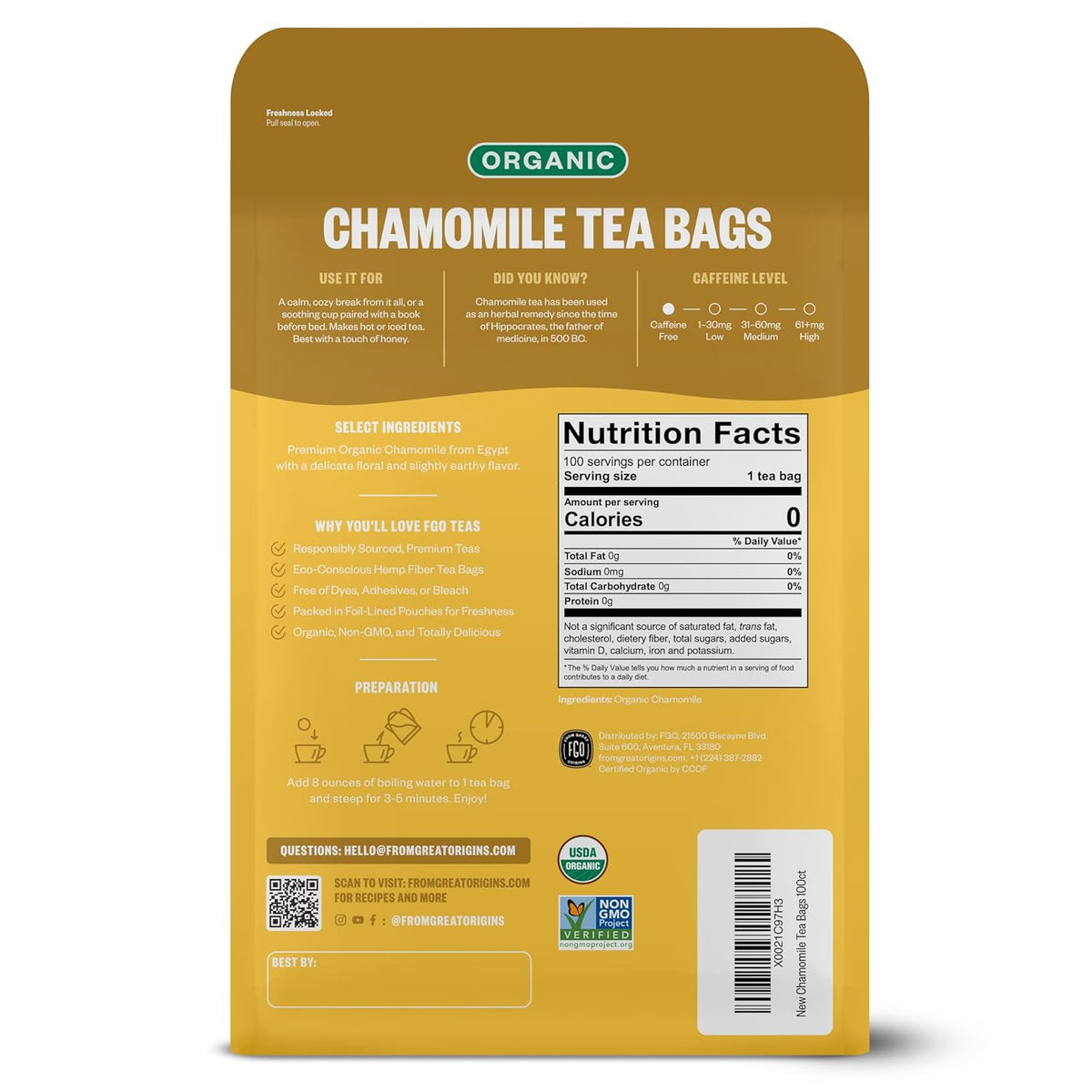 FGO Organic Chamomile Tea