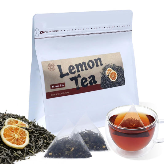 Lemon Black Tea, 30 Teabags Premium Tea with Lemon Flavor, Hot or Cold Tea (1 Pack/30 Bags)