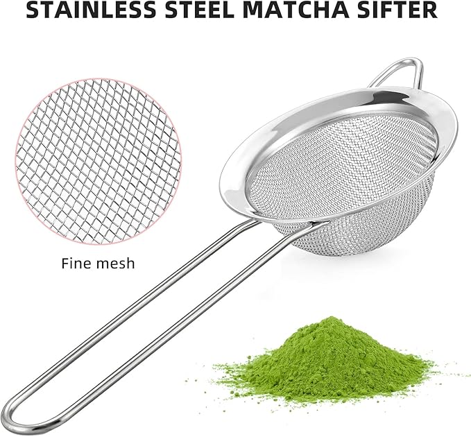 Matcha Whisk Set – 8 PCS Complete Ceremonial Grade Matcha Set, Premium Japanese Matcha Kit with Bamboo Whisk for Matcha Tea, Mixing Bowl, Scoop