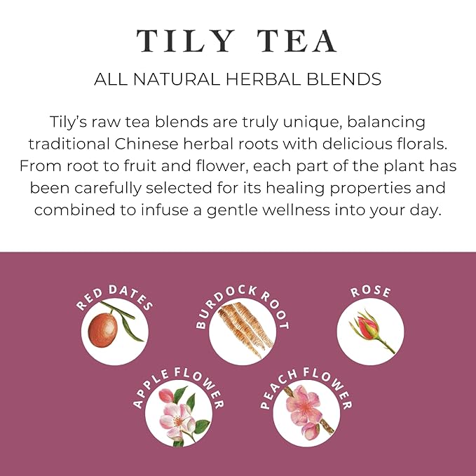 Tily Tea Deep Cleanse Herbal Tea - Natural Detox Tea for Gut Health - Caffeine Free - 10 Plastic-Free Tea Bags