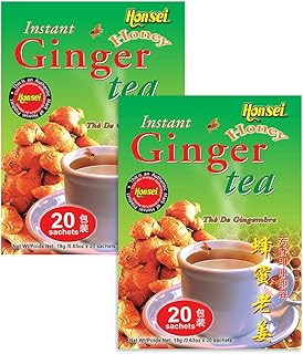 Honsei Instant Ginger Honey Tea, 40 Count