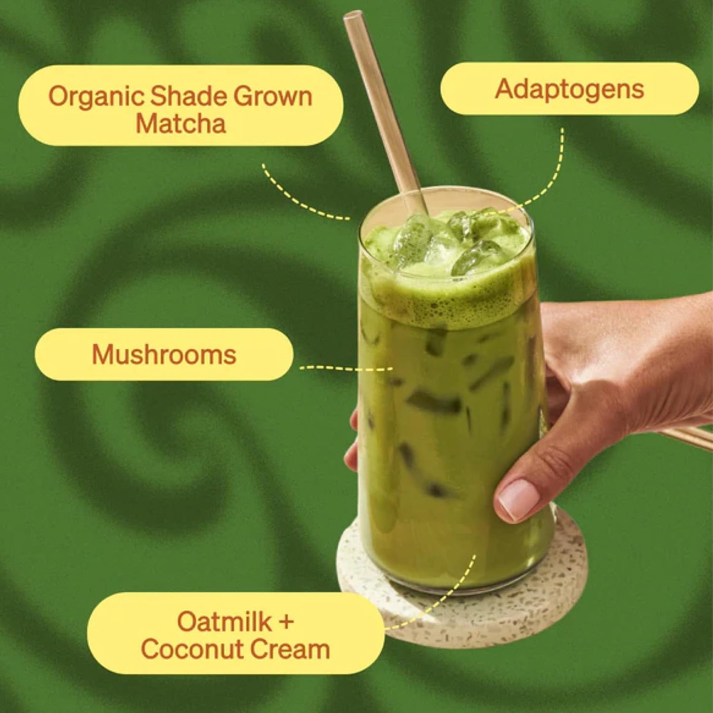 Strawberry Matcha SuperLatte – Decadent Café-Style Latte, Organic Ceremonial Japanese Tea, L-Theanine, Supports Radiant Skin, Energy, Focus, Gut Health – 14 Servings