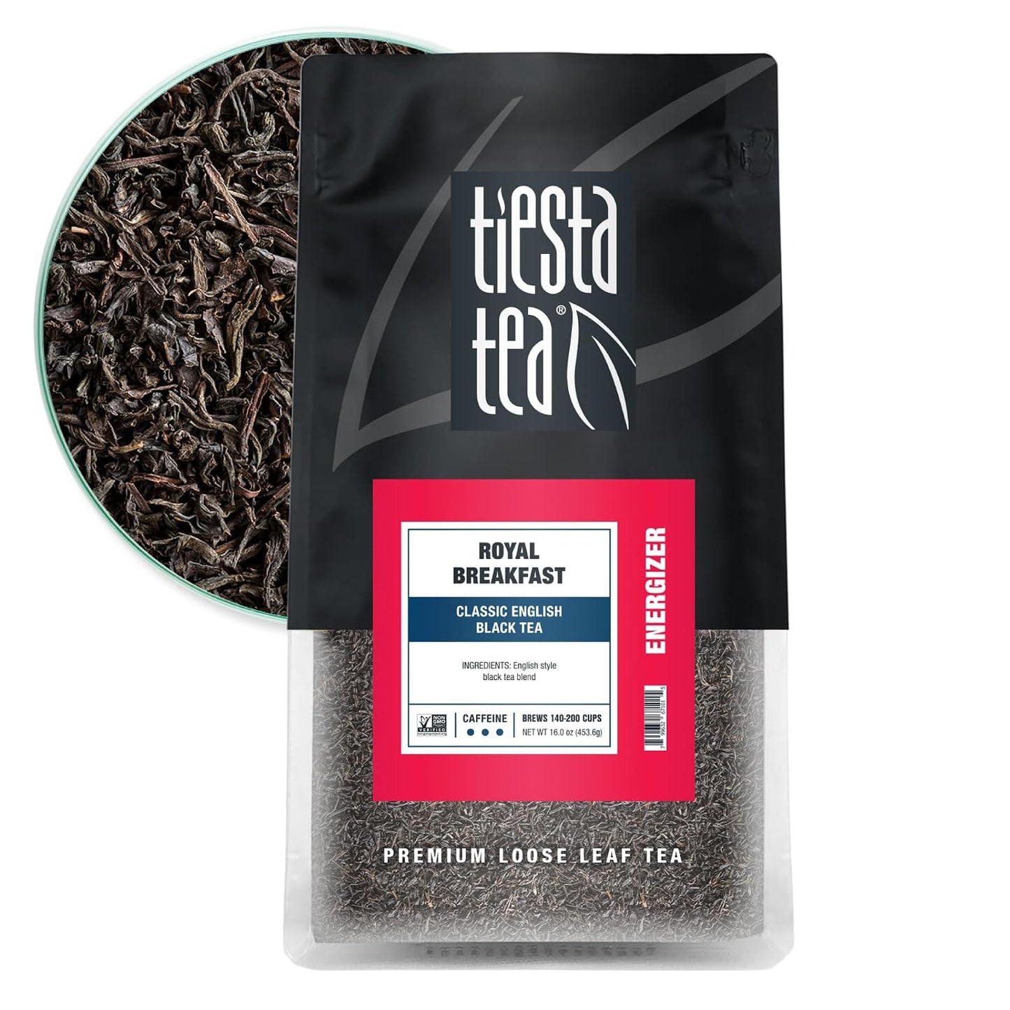 Tiesta Tea - Royal Breakfast, Loose Leaf, Classic English Black Tea | Premium High Caffeine Hot &amp; Iced, Brews up to 200 Cups, 16oz Resealable Bulk Pouch