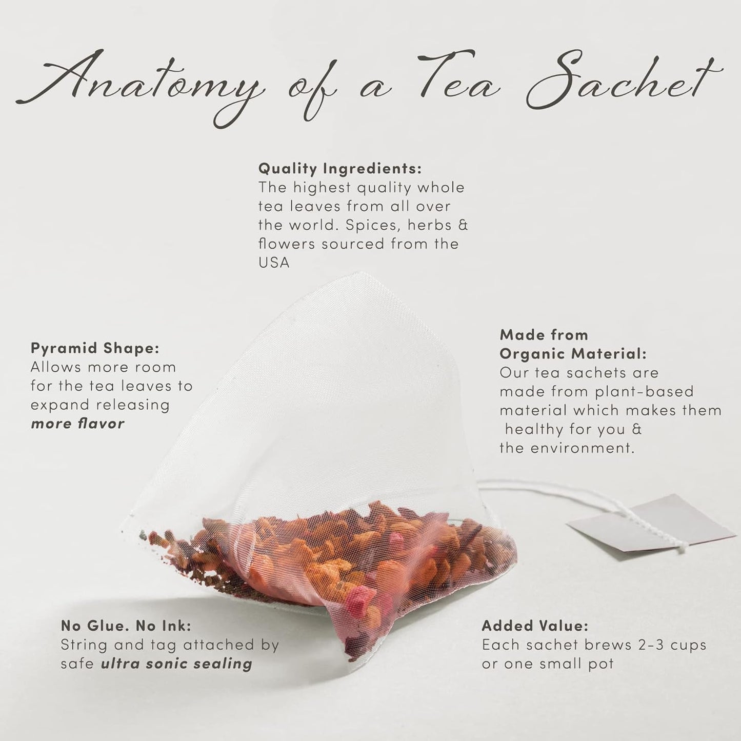 Winter Wonderland Tea by La Tea Dah (Serene Herbal Tea), Gourmet Holiday Tea for Christmas, Hanukkah, and New Years, Caffeine Free, Christmas Tea Gift (12 Sachets)