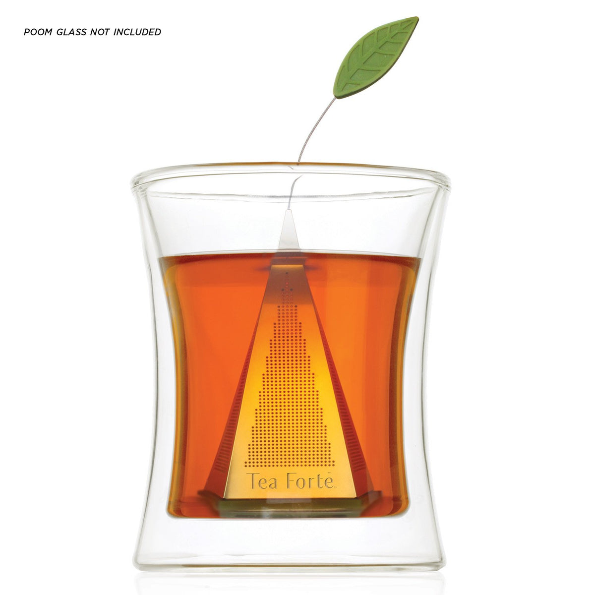 Tea Forte Loose Leaf Pyramid Tea Infuser, Stainless Steel Fine Mesh