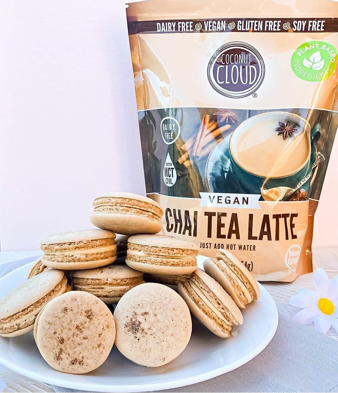 Coconut Cloud Vegan Spiced Chai Tea Latte Powder: Vegan &amp; Dairy Free, 16 oz | Made in Colorado from Premium Coconut Milk Powder, Creamy &amp; Lightly Sweetened, Gluten Free, Soy Free, No Trans Fat