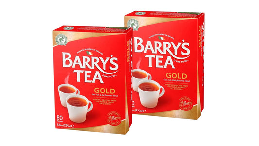 Barry's Tea 80ct Black Tea | Gold Blend | Imported Irish Tea | 2 Pack | Family Owned &amp; Operated | Recyclable Packaging | Compostable Tea Bags | Vegan | Gluten Free | Sugar Free | Dairy Free