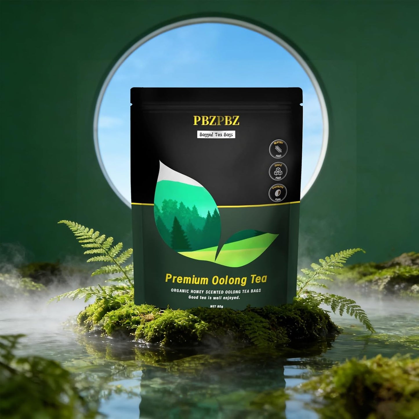 Oolong Whole Leaf Tea Bags, Organic Non-GMO, High-Altitude, 20 Count (1) | Smooth Floral Honey Taste for Daily Relaxation &amp; Wellness Ritual, Moderate Caffeine