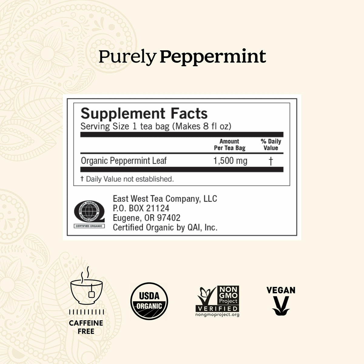 Yogi Purely Peppermint Tea, 16 Tea Bags (4 Pack)