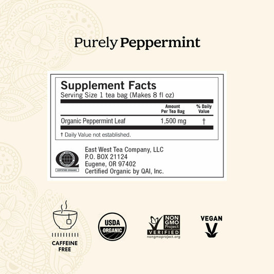 Yogi Purely Peppermint Tea, 16 Tea Bags (4 Pack)