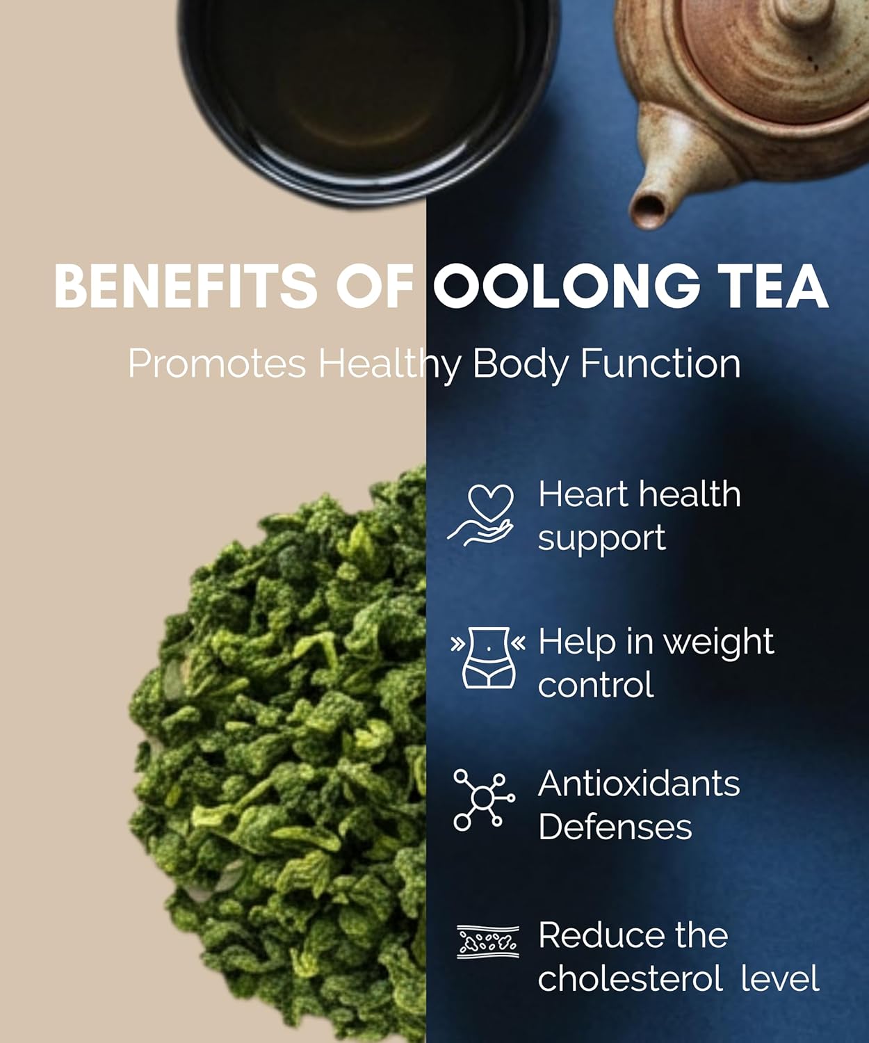 Premium Taiwan Four Seasons Spring Oolong, 1.76oz (50g) Si Ji Chun Oolong Tea Whole Loose Leaf, High Mountain Floral & Smooth Taste, Foil Bag Inside for Lasting Freshness, Serving 17-25 Cups
