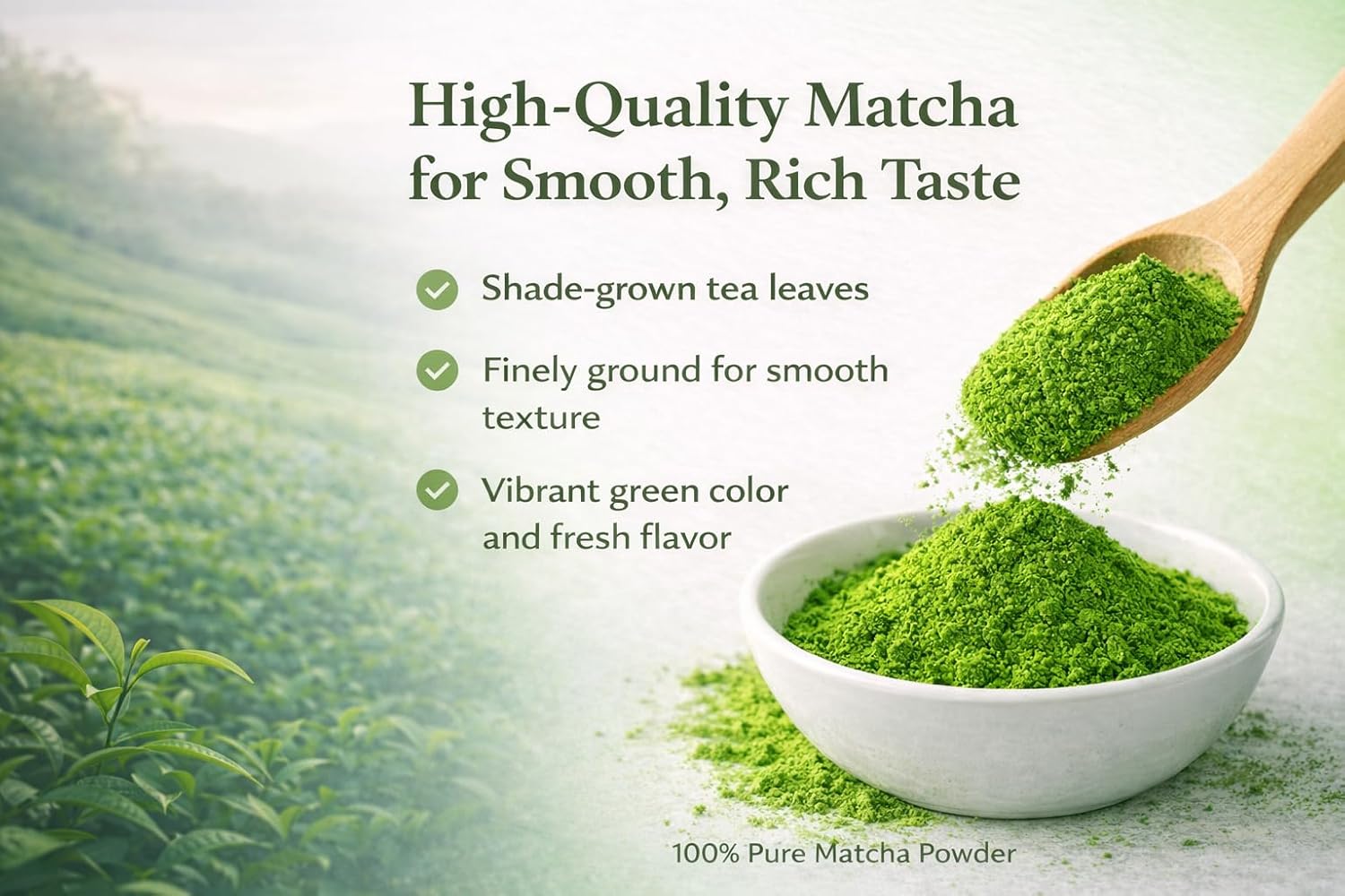 Briiwii Organic Matcha Powder Premium Japanese Matcha Green Tea Powder for Matcha Latte, Smoothies & Daily Drink, First Harvest, 30g