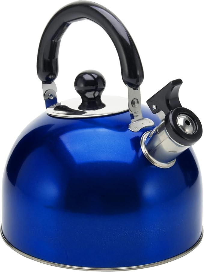 Stainless Steel Stovetop Whistling Tea Kettle 3 Liter (3-Quart) Classic Teapot with Ergonomic Handle