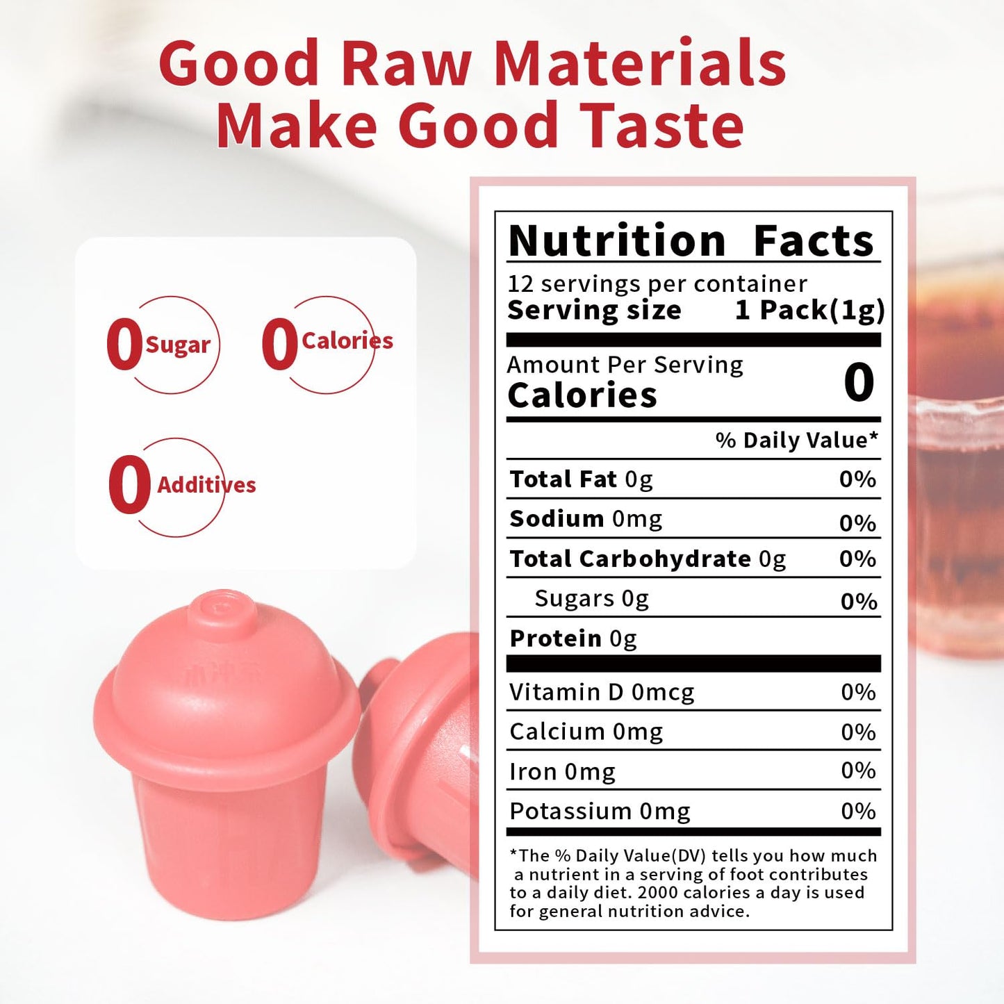 QIRIYUANYE Cold Brewed Instant Tea Powder - Original Flavored Black Tea - Sugar Free - Makes 12 Cups