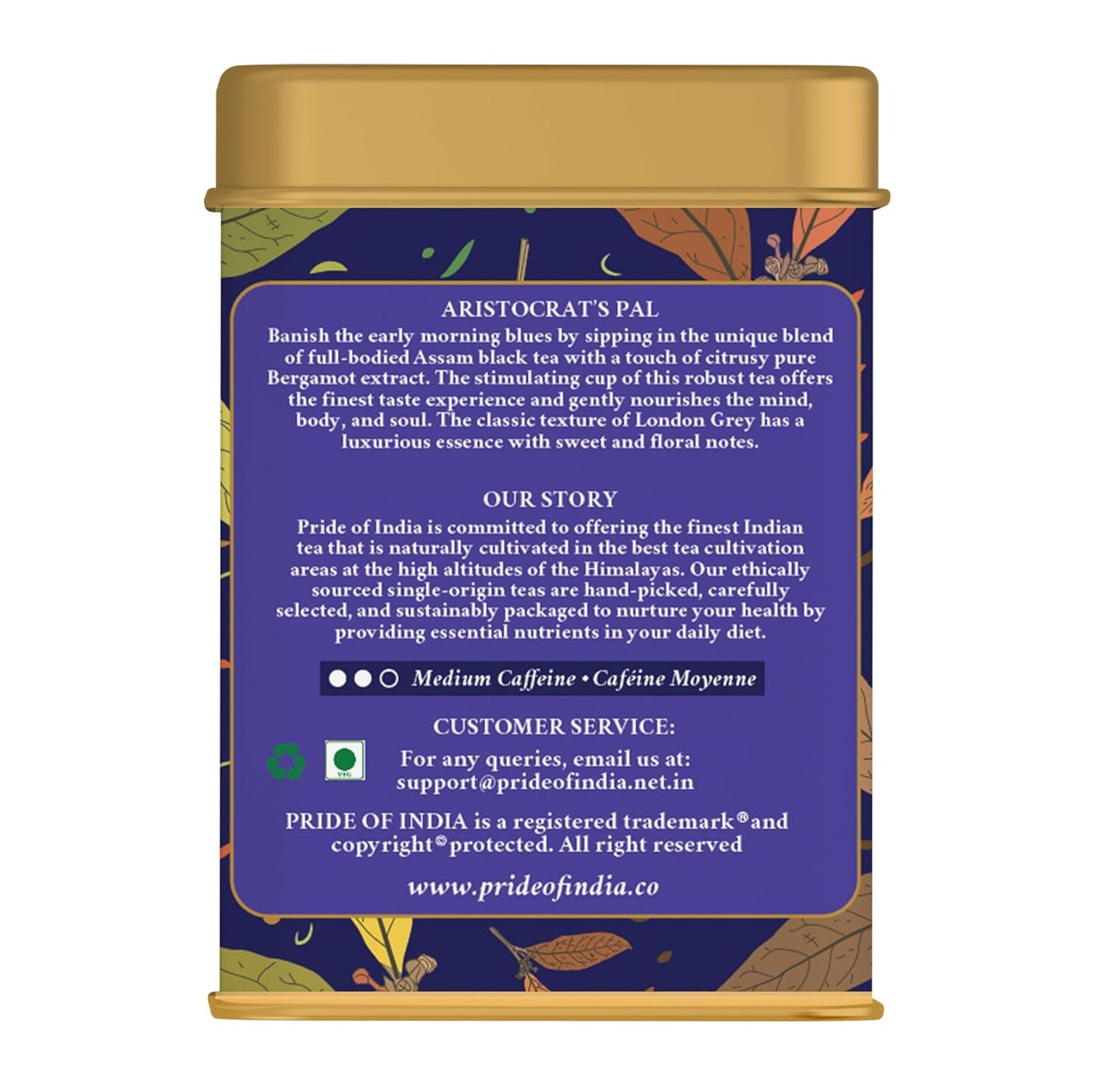 Pride of India | PACK of 2 - Earl Grey Bergamot Black Tea | 15 Pyramid Full Leaf Individually Wrapped Tea Bags | Full-Bodied, Citrusy Flavor | Single Estate Certified Tea | High Caffeine