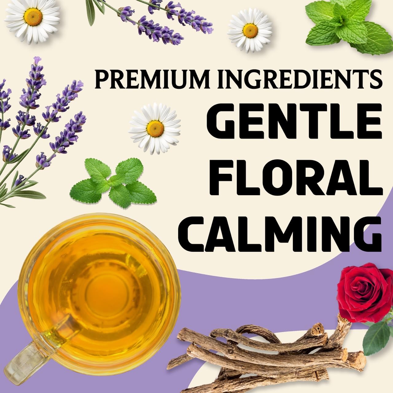 BREWIX, Valerian Comfort Tea for Sleep and Relaxation (40+ Cups, 2.82oz/80g) Caffeine-Free and Calming for Bedtime | Valerian Root, Chamomile &amp; Lavender | Perfect Wellness Sleep