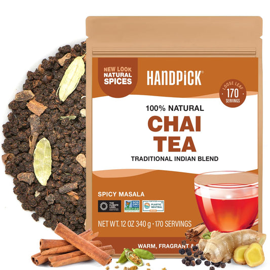 HANDPICK Chai Tea Loose Leaf(12oz|150+ Cups) Delicious Indian Masala Chai