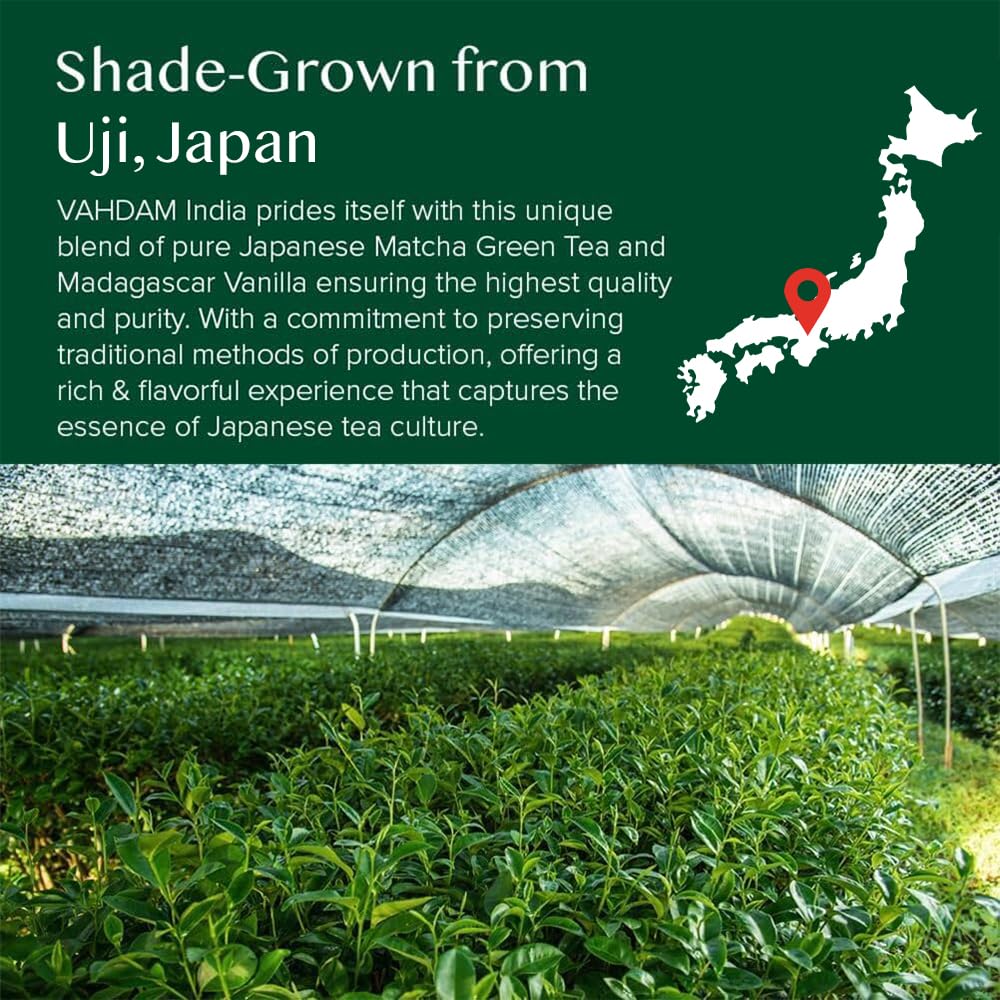 VAHDAM, Japanese Matcha Tea Powder (50 Cups,3.53oz) Sourced from Japan | Authentic Japanese Matcha Green Tea Powder | Classic Culinary Matcha From Japan