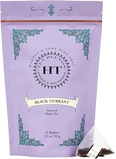 Harney & Sons Black Currant Tea | 25 Sachets of Caffeinated Black Tea with Black Currant Flavor, HT Tea Blends
