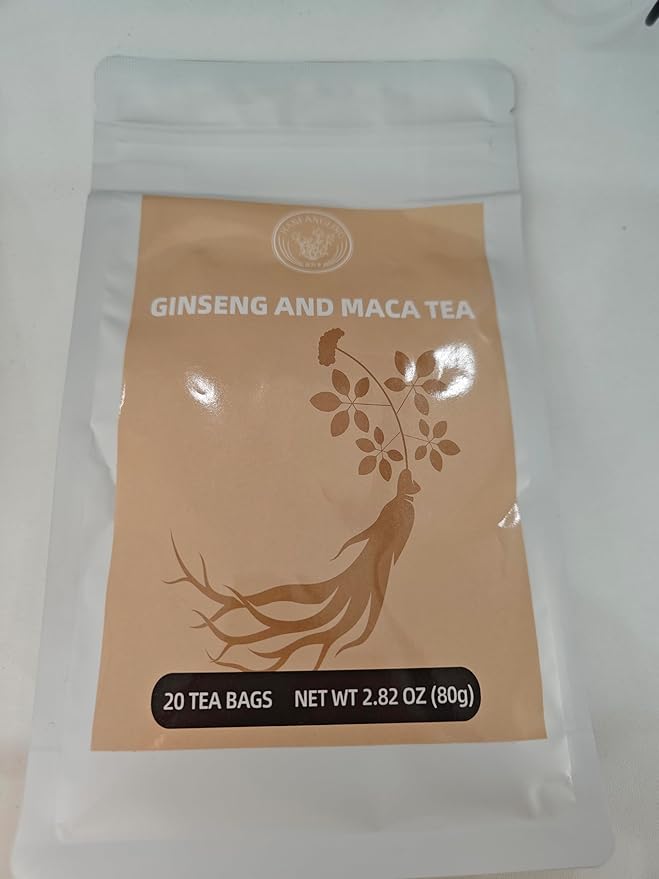 Hanfangling Ginseng Maca Tea, Natural and Health, Caffeine-Free Herbal Tea,20 Tea Bags,2.82oz