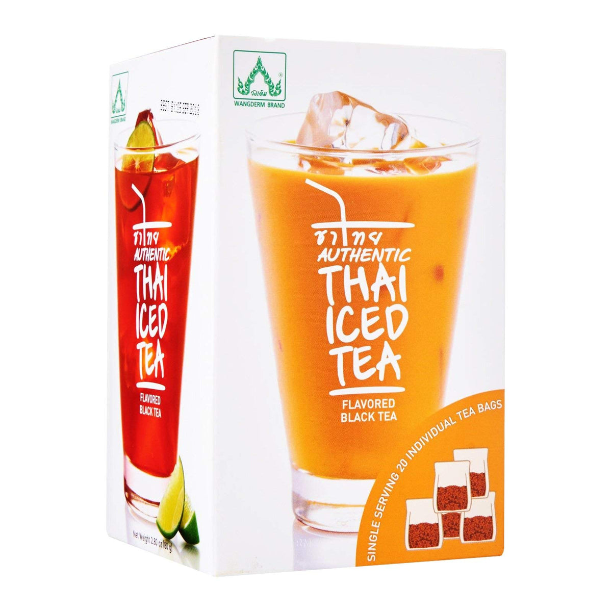Wangderm Brand Authentic Thai Iced Tea Flavored Black Tea,23 tea bags