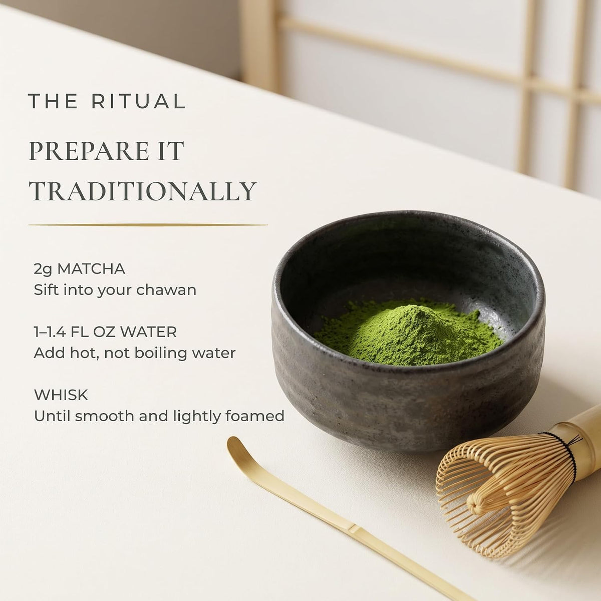 Heapwell Ceremonial Grade Matcha Powder, Uji Kyoto Japanese Matcha, 1.05 oz