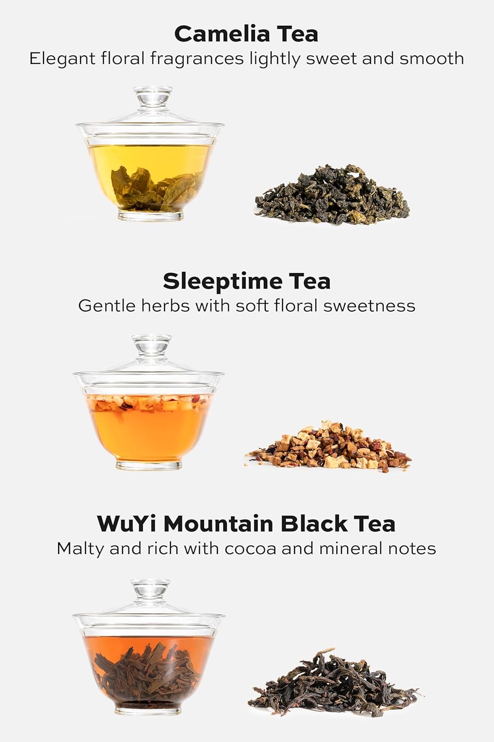 TeaRove Loose Leaf Tea Sampler Gift Set Box, Chinese Whole-Leaf Tea Assortment Variety Pack, Black, Oolong, Jasmine Green & Herbal Teas, Hot or Iced, Self Care Gifts for Tea Lovers